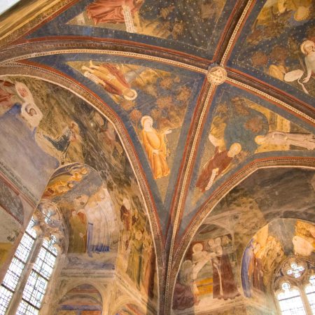 France, Avignon - Pope's Palace, Saint John Chapel, Matteo Giovanetti frescoes - St John Chapel2 (00:00:21)