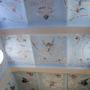 Israel, Deir Rafat, Shrine of Our Lady Queen of Palestina and the Holy Land -Ceiling (00:00:47) High-Quality Images & Videos The MCA Collection