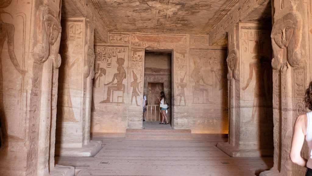 Egypt, Abu Simbel – Small Tample – Temple of Nefertari – Pronaos with Hathor pillars (00:05:07) High-Quality Images & Videos The MCA Collection