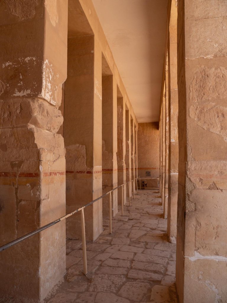 Egypt, Luxor – Mortuary Temple of Hatshepsut – Middle Porticoes (00:02:16) High-Quality Images & Videos The MCA Collection