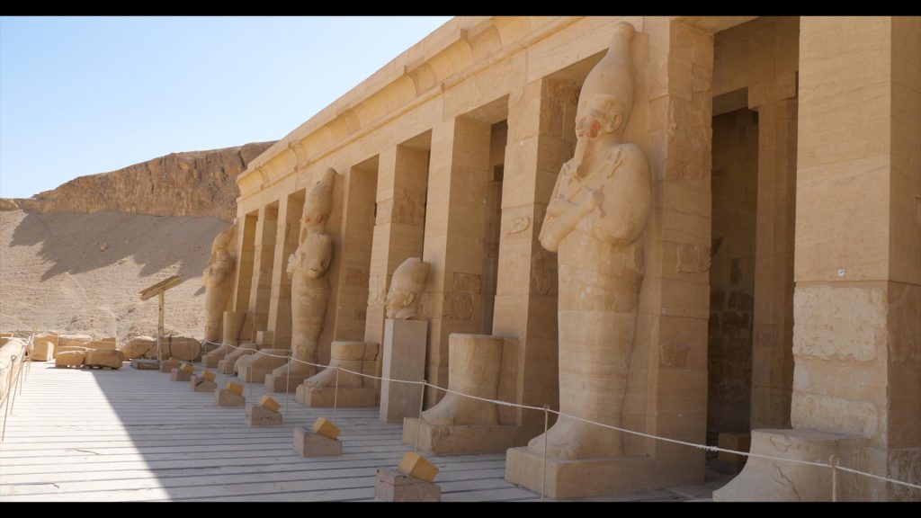 Egypt, Luxor – Mortuary Temple of Hatshepsut – Upper Porticoes (00:00:13) High-Quality Images & Videos The MCA Collection