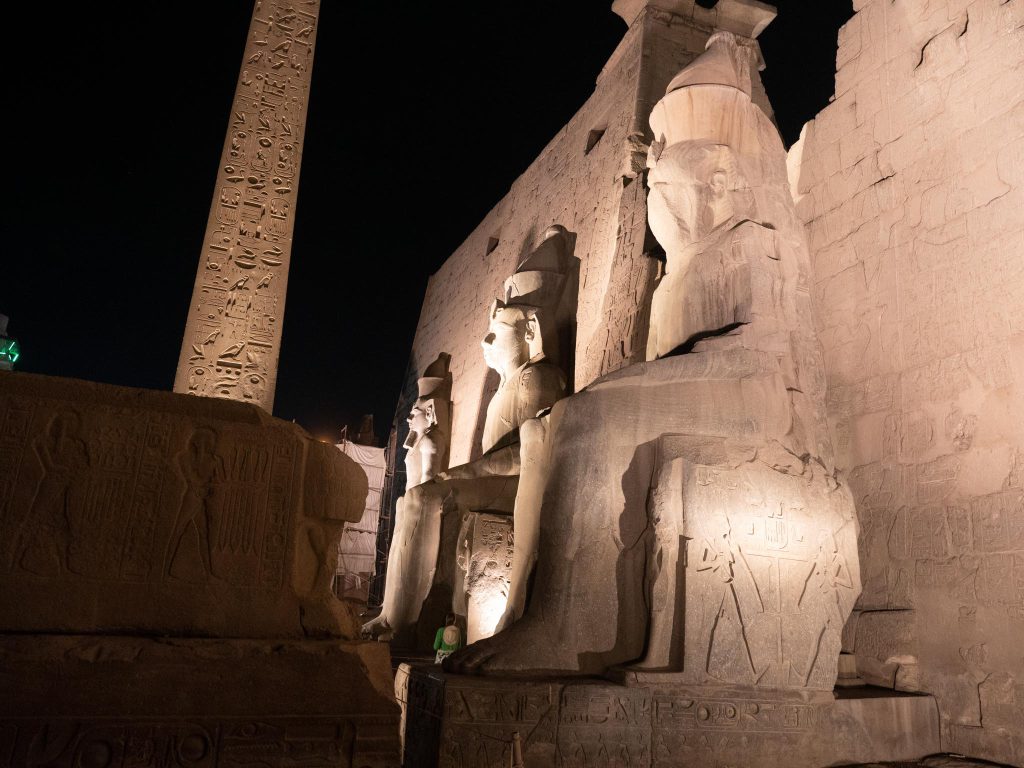 Egypt, Luxor – Temple of Luxor – Ramesses II statues (00:00:51) High-Quality Images & Videos The MCA Collection