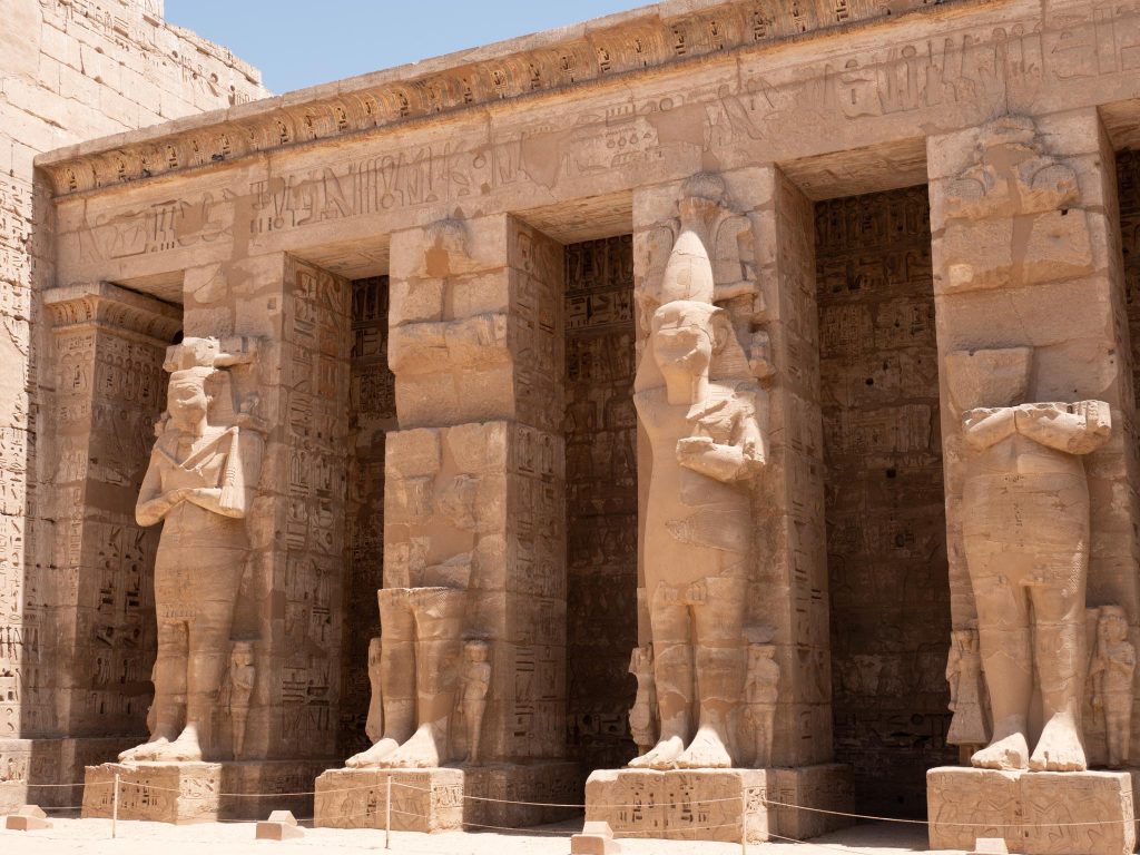 Egypt, Medinat Habu – Mortuary Temple of Ramesses III – 1st Courtyard (00:02:07) High-Quality Images & Videos The MCA Collection