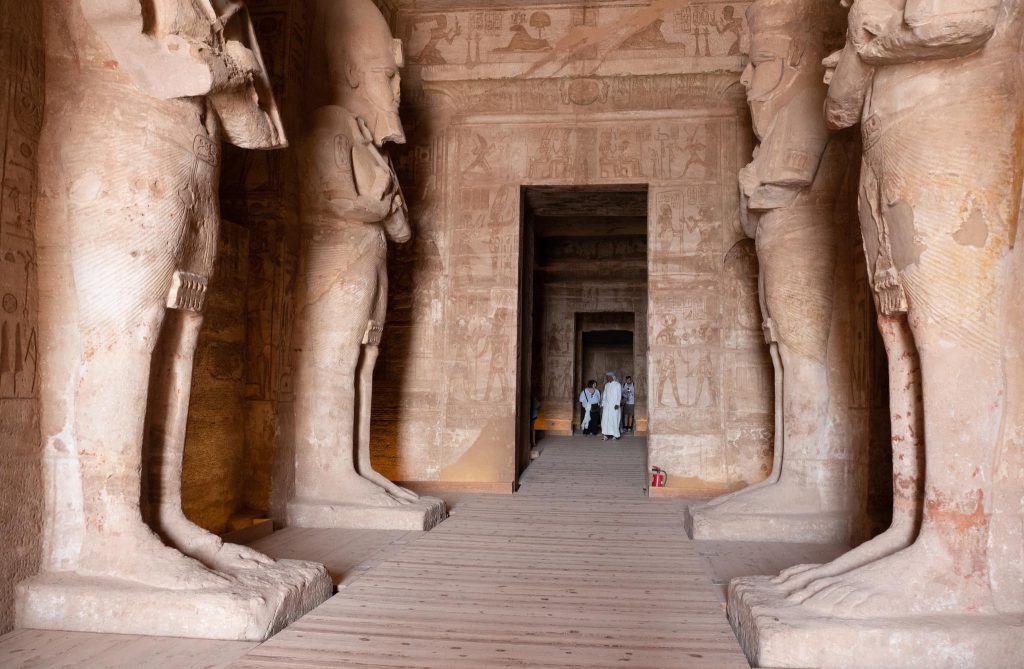 Egypt, Abu Simbel – Great Temple -Ramesses II – Pronaos with Osiris pillars (00:01:02) High-Quality Images & Videos The MCA Collection