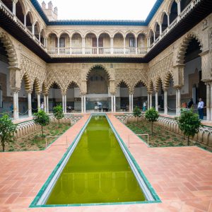 Spain, Seville – Royal Alcazar -Courtyard of the Maidens – Donacellas (Mudéjar) (00:08:36) High-Quality Images & Videos The MCA Collection