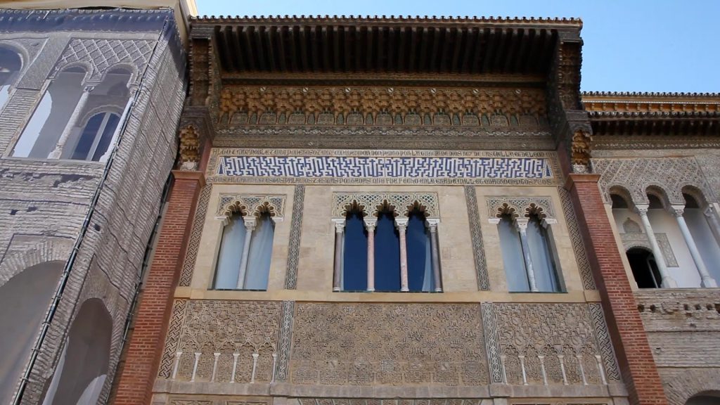Spain, Seville – Royal Alcazar -King Don Pedro palace facade (Mudéjar) (00:01:00) High-Quality Images & Videos The MCA Collection