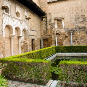 Spain, Seville – Royal Alcazar – Patio del Yeso (Plasterwork Courtyard) – Moorish (00:01:06) High-Quality Images & Videos The MCA Collection