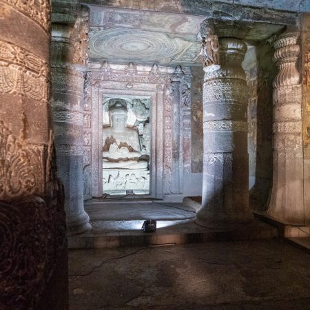 India, Maharashtra, Ajanta Caves - Cave 1