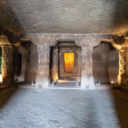 India, Maharashtra, Ajanta Caves - Cave 25