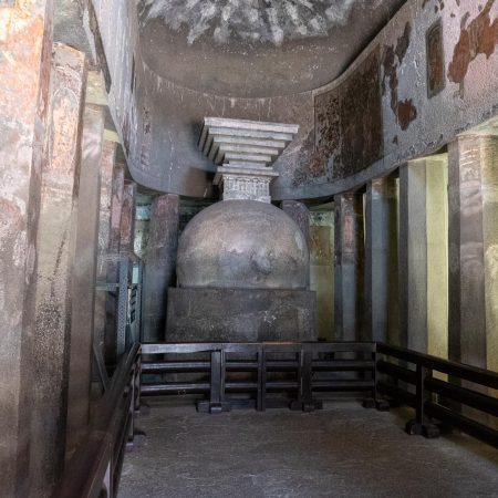 India, Maharashtra, Ajanta Caves - Cave 9