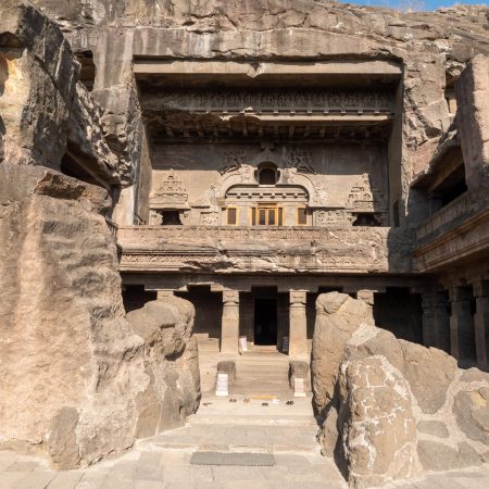 India, Maharashtra, Ellora Caves - Cave 10