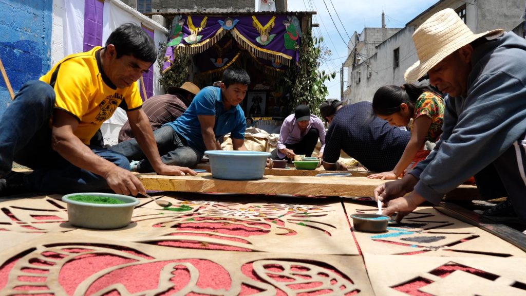 Guatemala, Santa Maria de Jesus – Street decoration for the Easter procession (00:03:02) High-Quality Images & Videos The MCA Collection