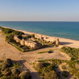 Israel, Ashdod Yam, Minat al-Qal’a – Umayyads castle – Hebrew Narration High-Quality Images & Videos The MCA Collection