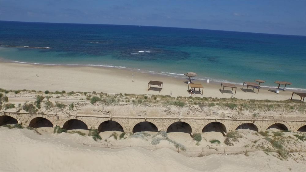 Israel, Caesarea Maritima – Roman Aqueduct High-Quality Images & Videos The MCA Collection