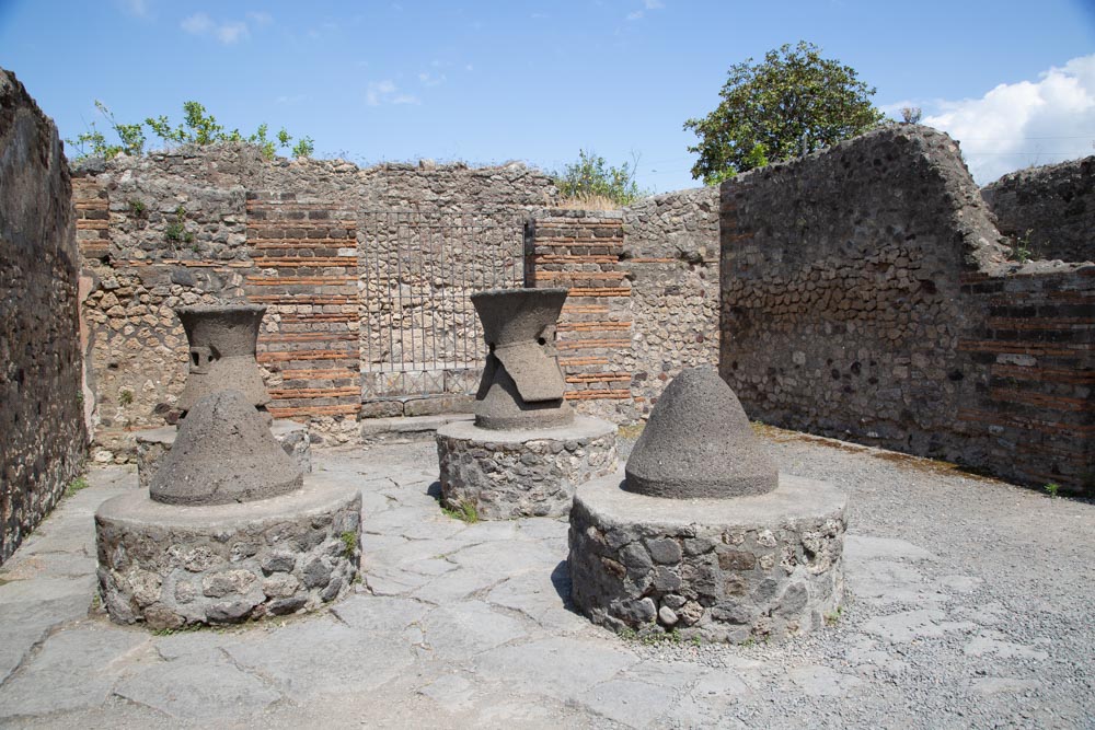 Italy, Pompeii, the Bakery of Numerius Popidius Priscus, with the oven and the stone millstones High-Quality Images & Videos The MCA Collection