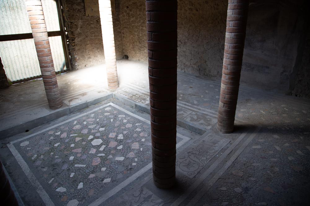 Italy, Pompeii, House of Menander,  view of a room with the Impluvium on the ground floor High-Quality Images & Videos The MCA Collection