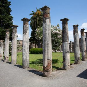 Italy, Pompeii, House of the Faun, view of the garden and exedra High-Quality Images & Videos The MCA Collection