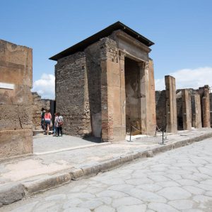 Italy, Pompeii, House of the Gilded Cupids, main entrance to the house from the street High-Quality Images & Videos The MCA Collection