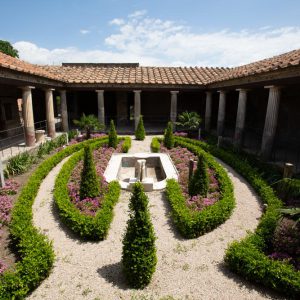 Italy, Pompeii, House of the Gilded Cupids, view of the garden with the Portico of the  Peristyle3 High-Quality Images & Videos The MCA Collection