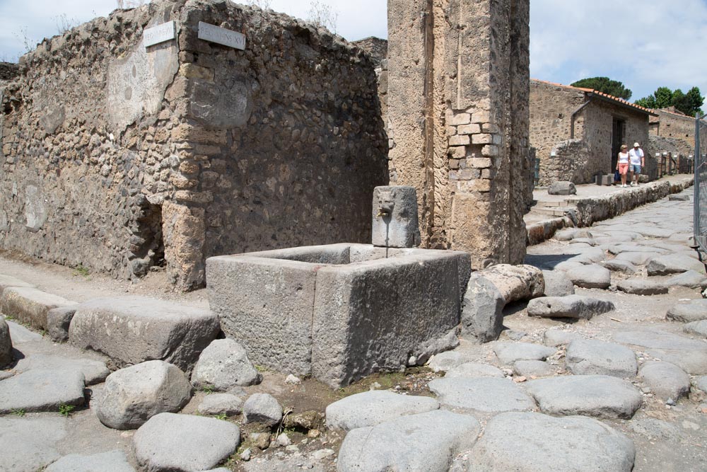 Italy, Pompeii, Public fountain in a junction of streets High-Quality Images & Videos The MCA Collection