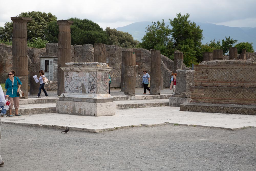 Italy, Pompeii, Roman Forum, Podiums in the eastren section of the Forum High-Quality Images & Videos The MCA Collection