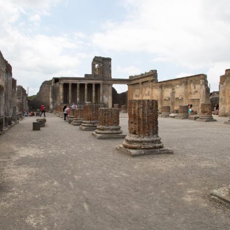 Italy, Pompeii, Roman Forum, Civic  Basilica