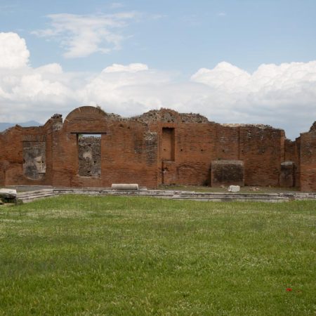 Italy, Pompeii, Roman Forum, the Sanctuary of the Public Lares (Lari Pubblici) Italy, Pompeii, Roman Forum, the Sanctuary of the Public Lares (Lari Pubblici)