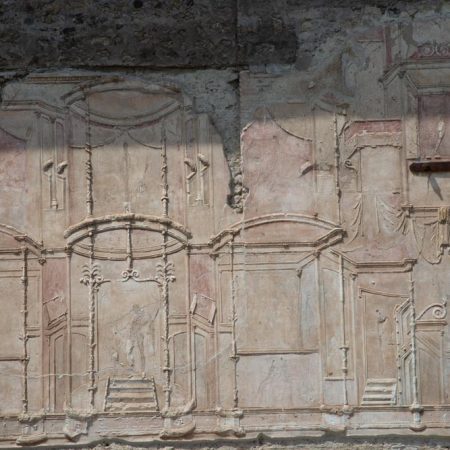 Italy, Pompeii, Stabian Baths, the Gymnasium, decorations in Polychrome stucco
