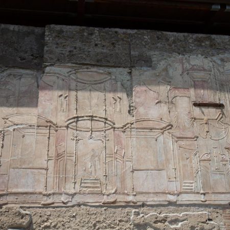 Italy, Pompeii, Stabian Baths, the Gymnasium, decorations in Polychrome stucco3