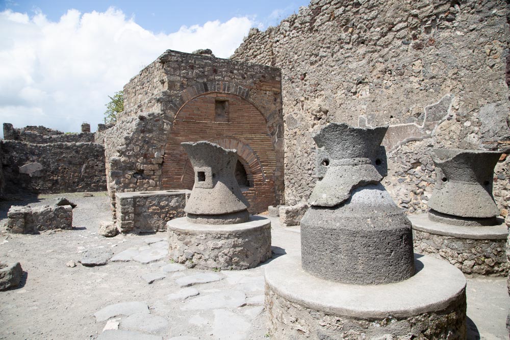 Italy, Pompeii, Bakery of Numerius Popidius Priscus, with the oven and the stone millstones High-Quality Images & Videos The MCA Collection