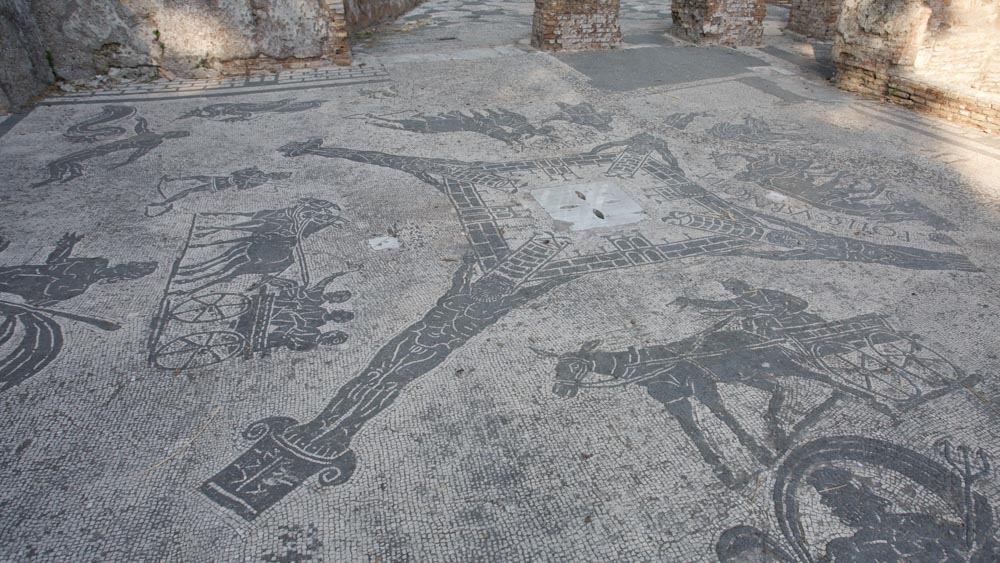 Italy, Ostia Antica – Roman Baths – Baths of the Cisiarii – Mosaics High-Quality Images & Videos The MCA Collection