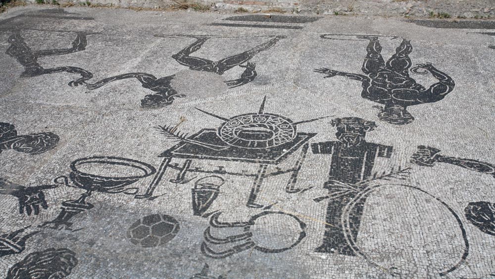 Italy, Ostia Antica – Roman Baths – Porta Marina (Terme di Porta Marina) Mosaics High-Quality Images & Videos The MCA Collection